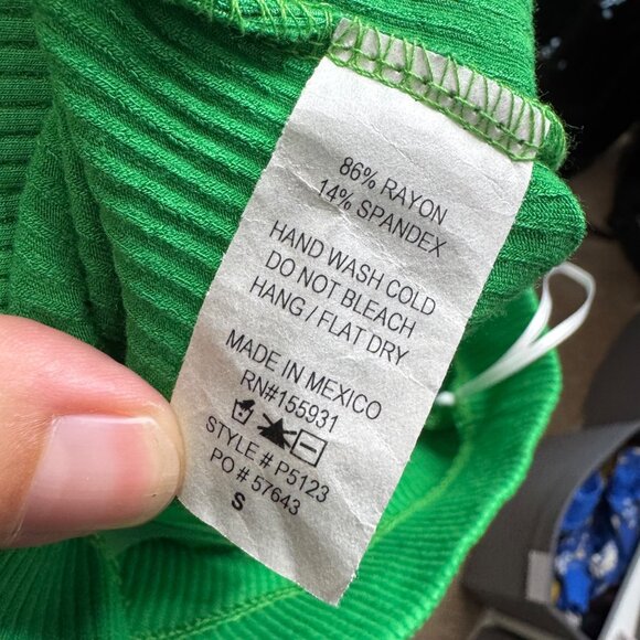 ALTAR'D STATE REVIVAL green rib knit flare pants size S - Picture 6 of 6